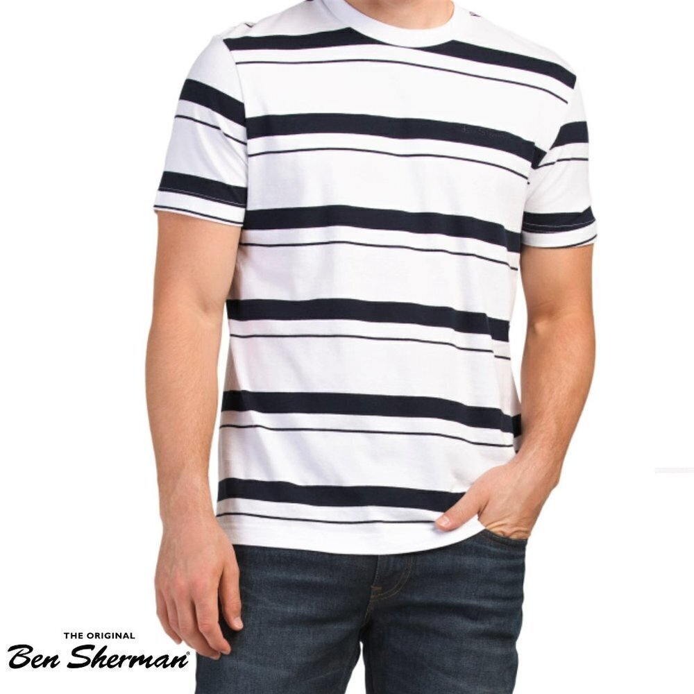 NWT Ben Sherman Stripped Classic Cotton T-Shirt
